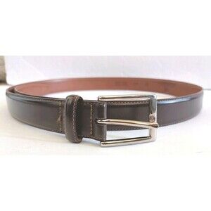 Brooks Brothers Dress Belt Dark Brown Italian Leather Sz 38 Made in ITALY W1L12